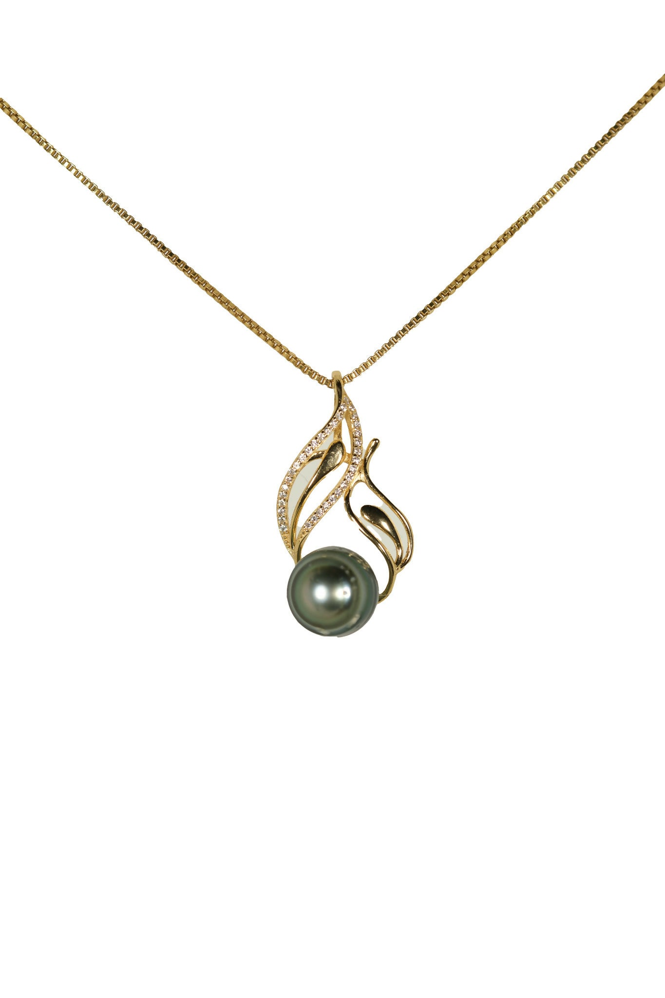Nalu Dark Tahitian Pearl Necklace