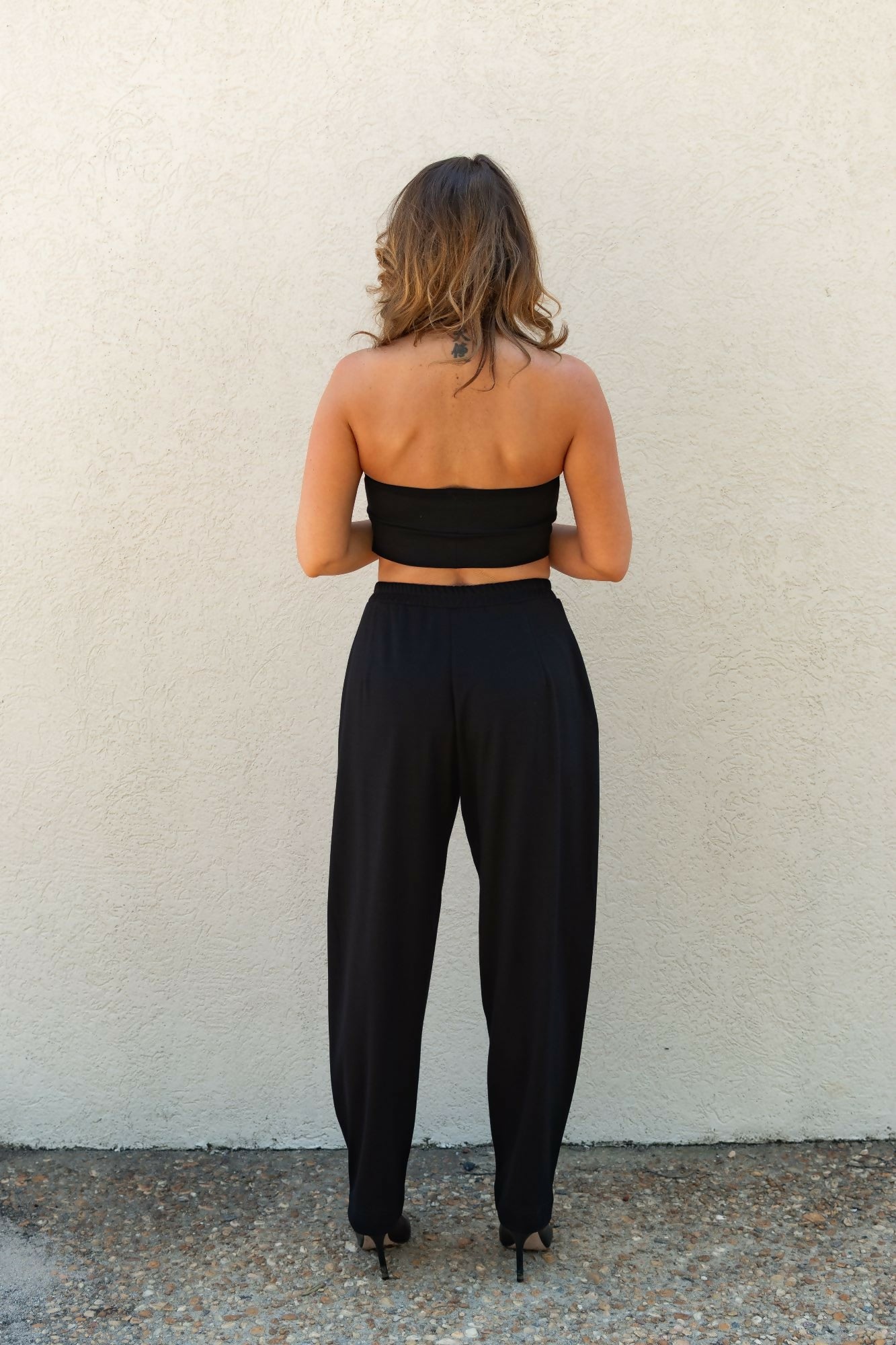 Madison | Unisex Black Tapered Ponte Pants