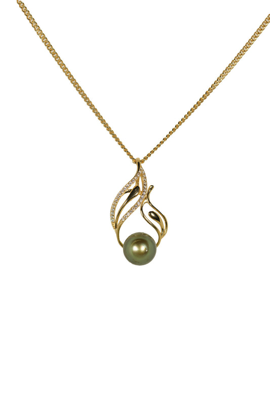 Nalu Pistachio Tahitian Pearl Necklace